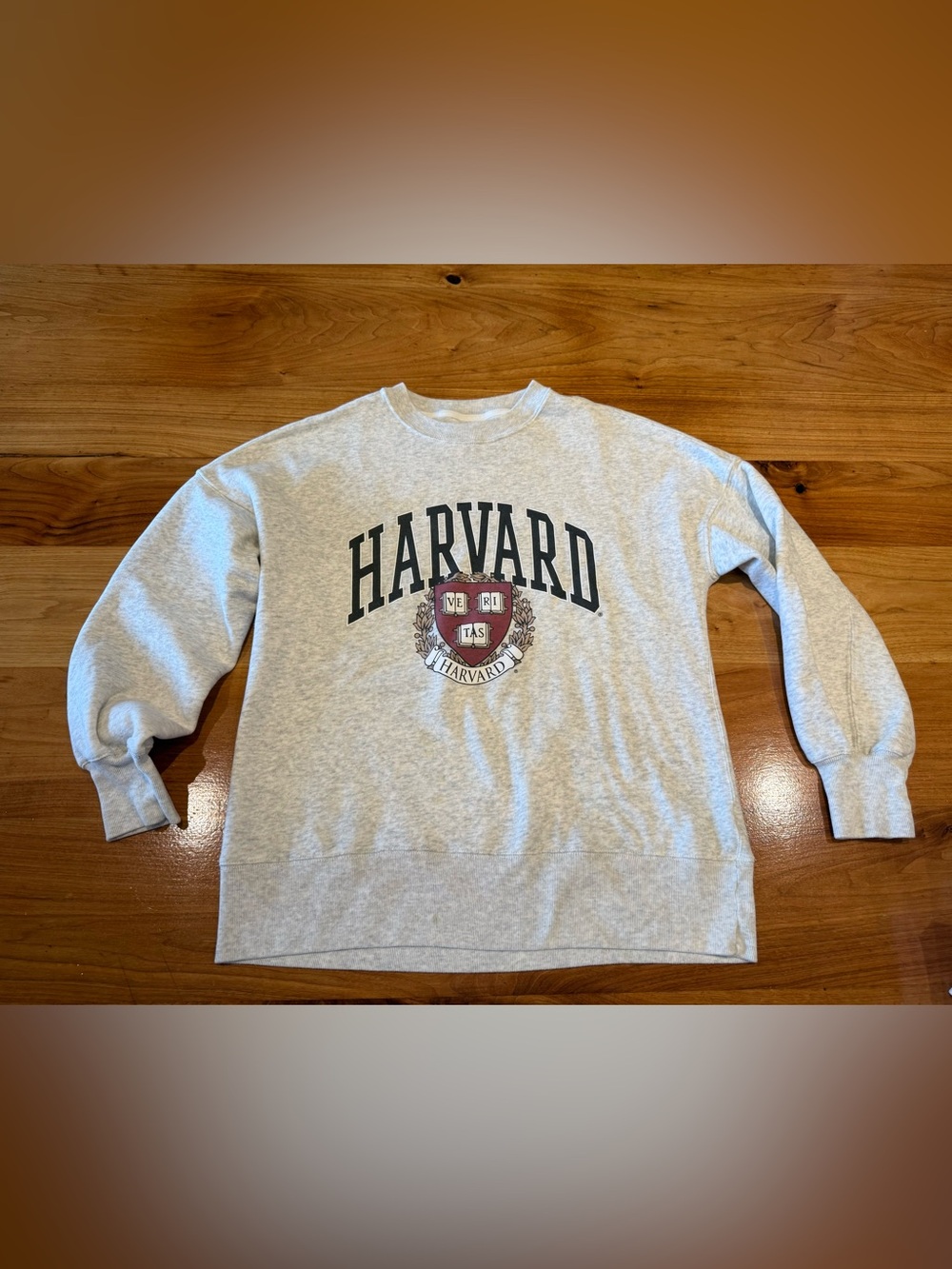Abercrombie & Fitch Light Gray Harvard Crewneck Sweatshirt Size XS